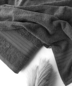 1 PC 100% Cotton Towel - Charcoal Grey