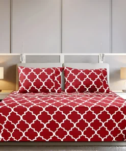 3 Pcs Premium Printed Bedsheet Set