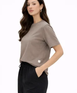 Alternative view of Branded Women’s Walnut Color Casual T-Shirt