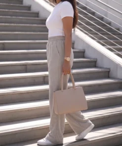 Alternative view of Sinsaey Branded Women's Wide leg Trouser Cream Color
