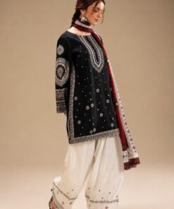 Alternative view of Unstitched Embroidered Lawn 3 Piece Suit