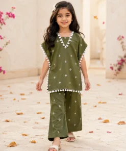 Alternative view of Zaitoon Kaftan Embroidered Two Piece Set